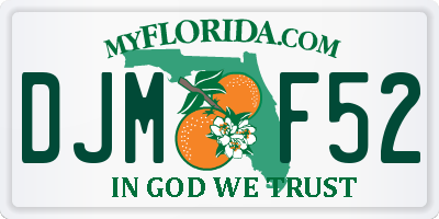 FL license plate DJMF52
