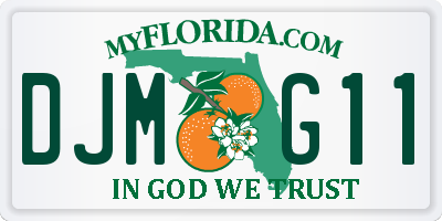 FL license plate DJMG11