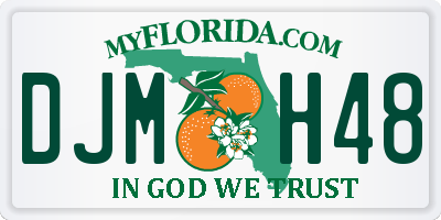 FL license plate DJMH48