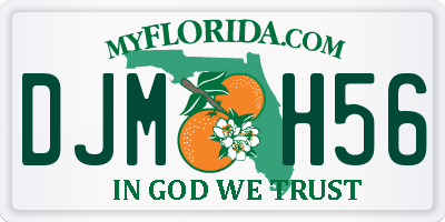 FL license plate DJMH56