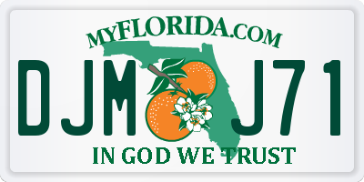 FL license plate DJMJ71