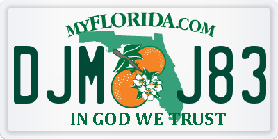 FL license plate DJMJ83