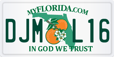 FL license plate DJML16