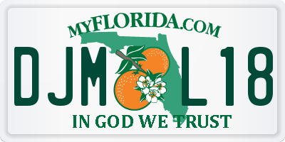 FL license plate DJML18