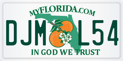 FL license plate DJML54