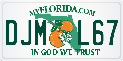 FL license plate DJML67