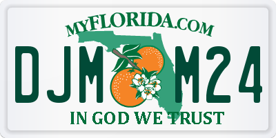 FL license plate DJMM24