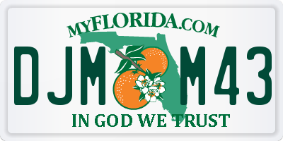 FL license plate DJMM43