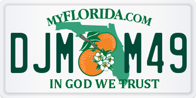 FL license plate DJMM49