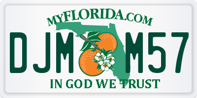 FL license plate DJMM57