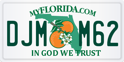 FL license plate DJMM62