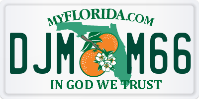 FL license plate DJMM66