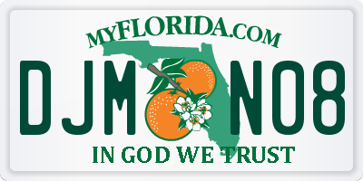 FL license plate DJMN08