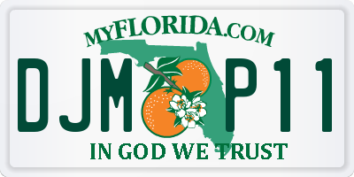 FL license plate DJMP11