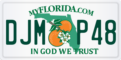 FL license plate DJMP48