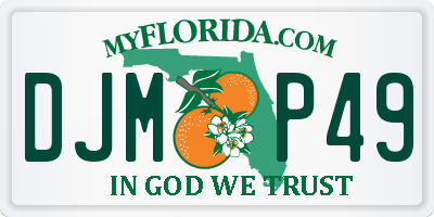 FL license plate DJMP49
