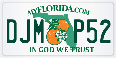 FL license plate DJMP52
