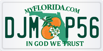 FL license plate DJMP56