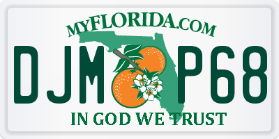 FL license plate DJMP68