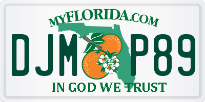 FL license plate DJMP89