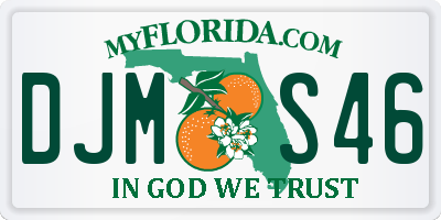 FL license plate DJMS46