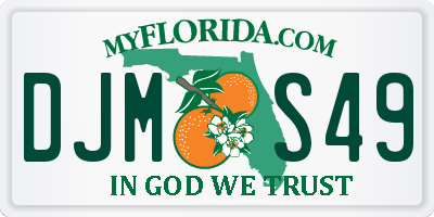 FL license plate DJMS49