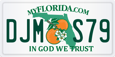 FL license plate DJMS79
