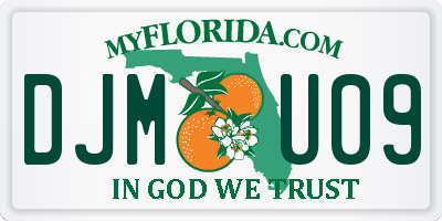 FL license plate DJMU09