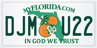 FL license plate DJMU22