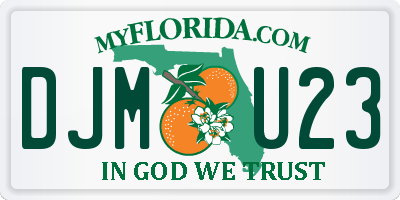 FL license plate DJMU23