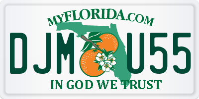 FL license plate DJMU55