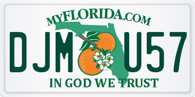 FL license plate DJMU57