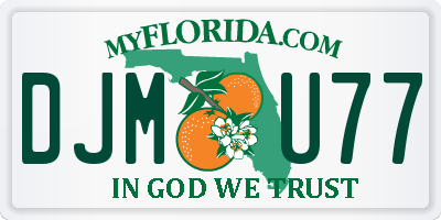 FL license plate DJMU77