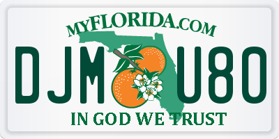 FL license plate DJMU80