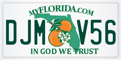 FL license plate DJMV56