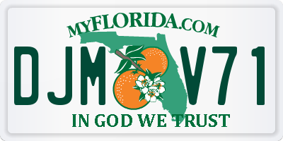 FL license plate DJMV71