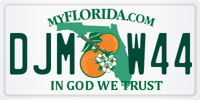 FL license plate DJMW44