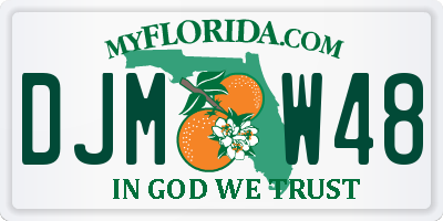 FL license plate DJMW48