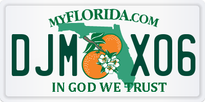 FL license plate DJMX06