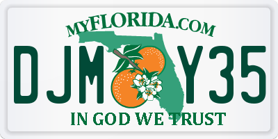 FL license plate DJMY35