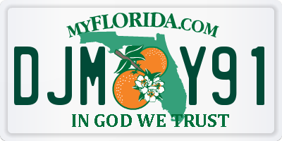 FL license plate DJMY91