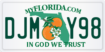FL license plate DJMY98