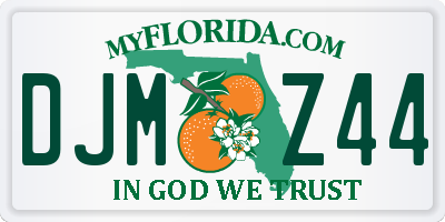 FL license plate DJMZ44