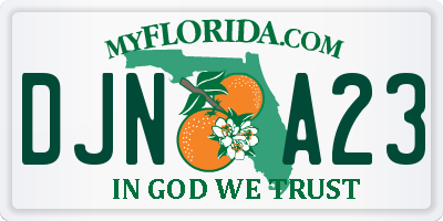 FL license plate DJNA23