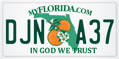 FL license plate DJNA37