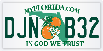 FL license plate DJNB32