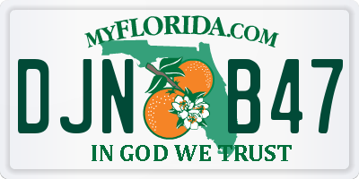 FL license plate DJNB47