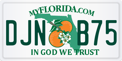 FL license plate DJNB75