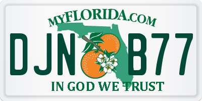 FL license plate DJNB77
