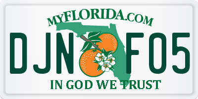 FL license plate DJNF05